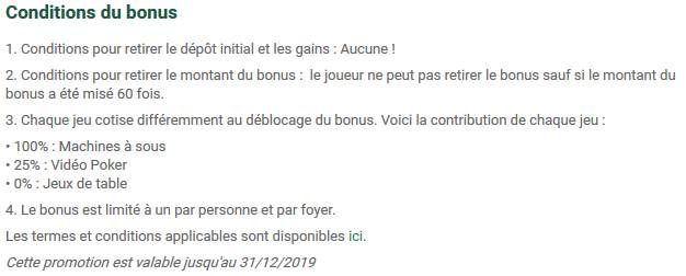 exemple de bonus à miser 60 fois